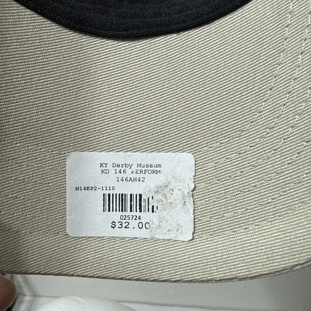 AHEAD Mid Fit Kentucky Derby 146 Performance Ball Golf Hat Cap Hook Loop Beige